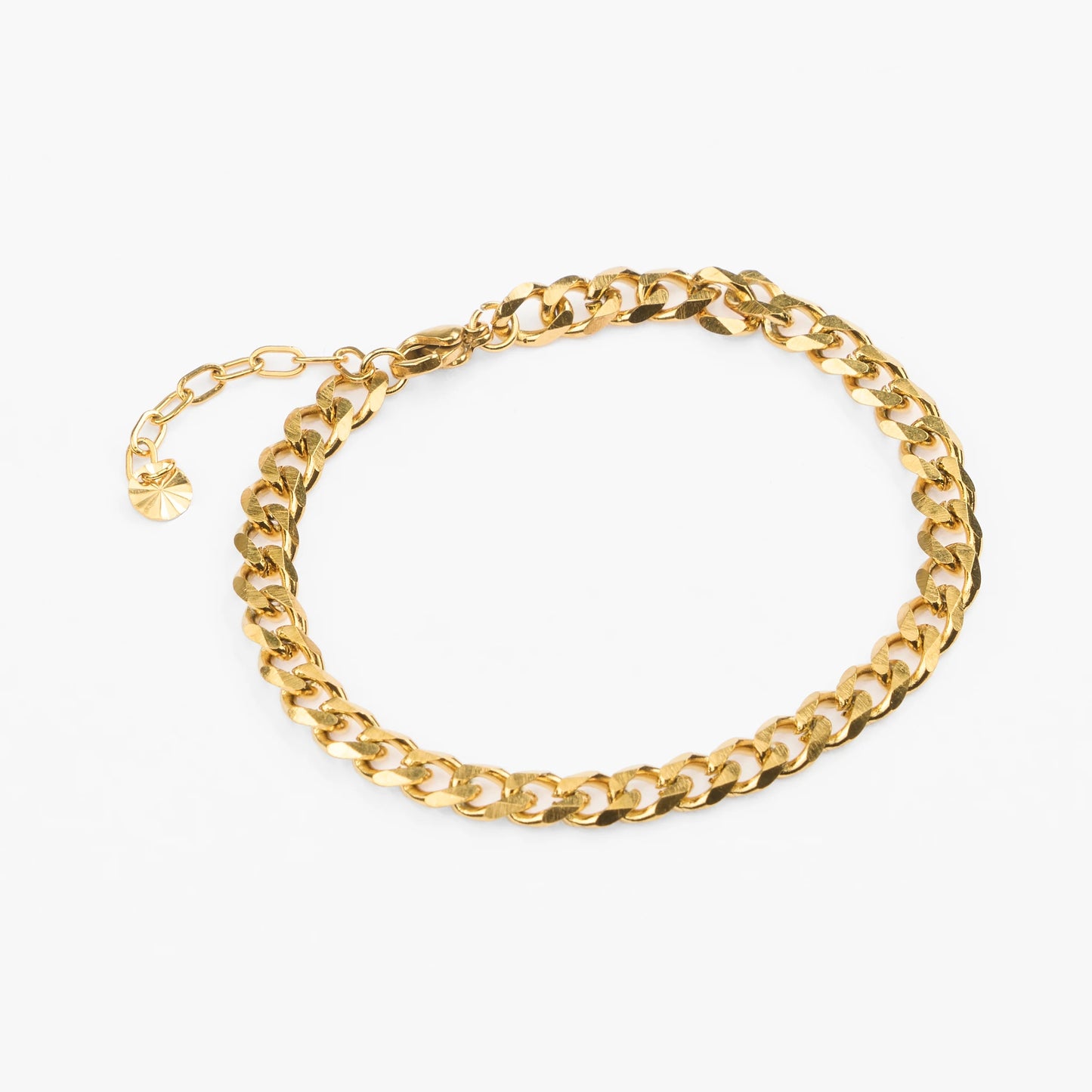 Hefaistos chunky guld armbånd 4,5mm kæde led