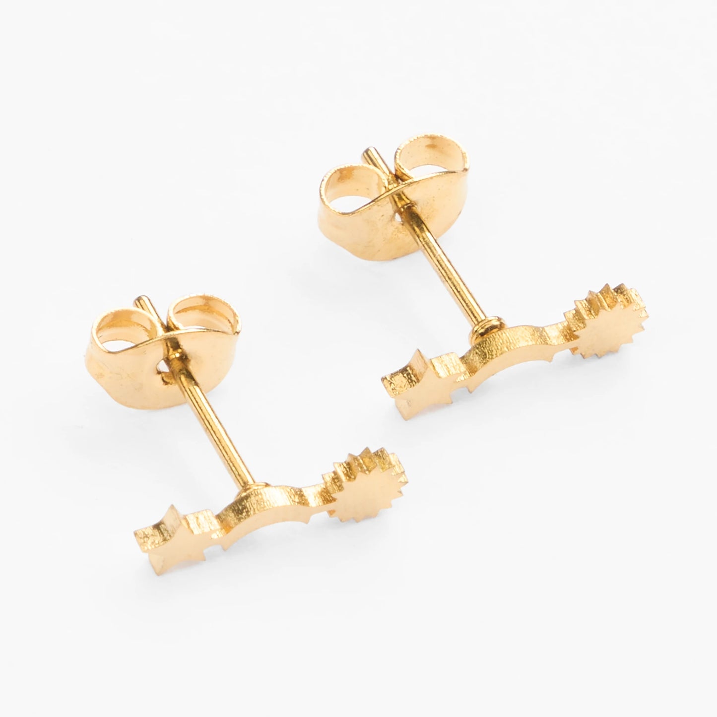 Hyperion vandfast guld ørestikkere med stjerne måne sol