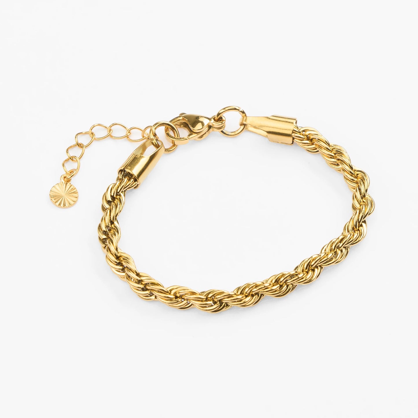 Skoini guld reb snor kædearmbånd 5mm