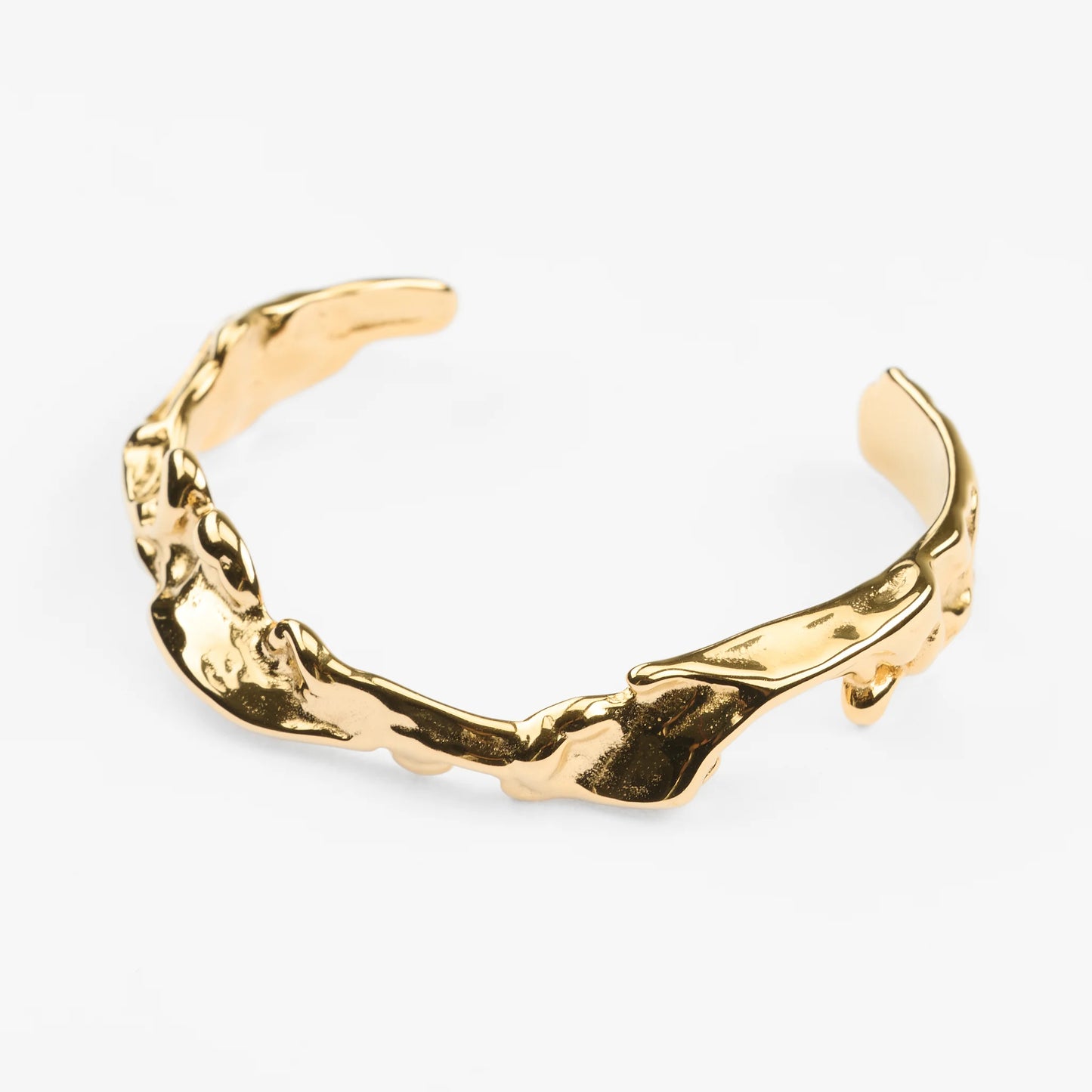 Vandfast guld justerbart armbånd bangle struktur