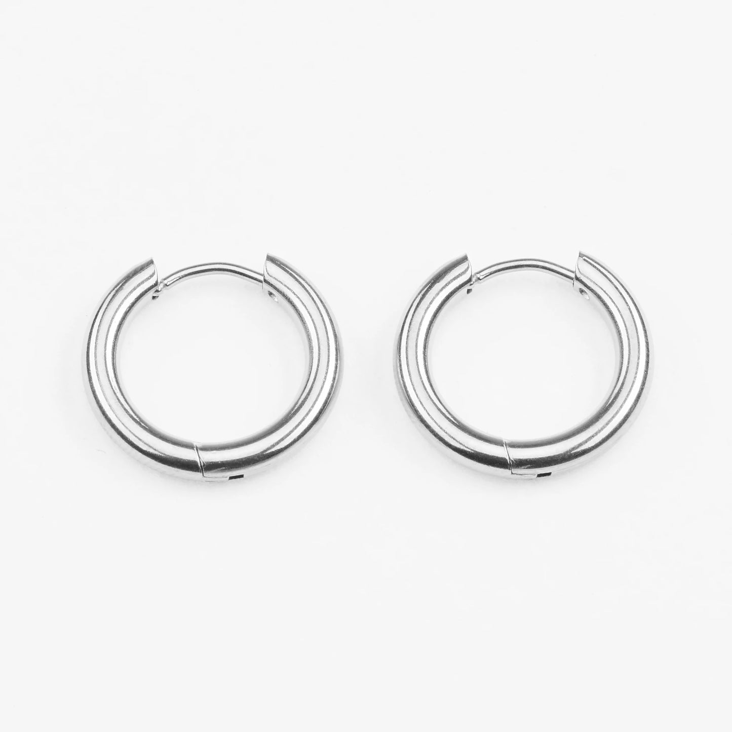 Vasikos 20mm sølv basic standard vandfaste hoops creoler