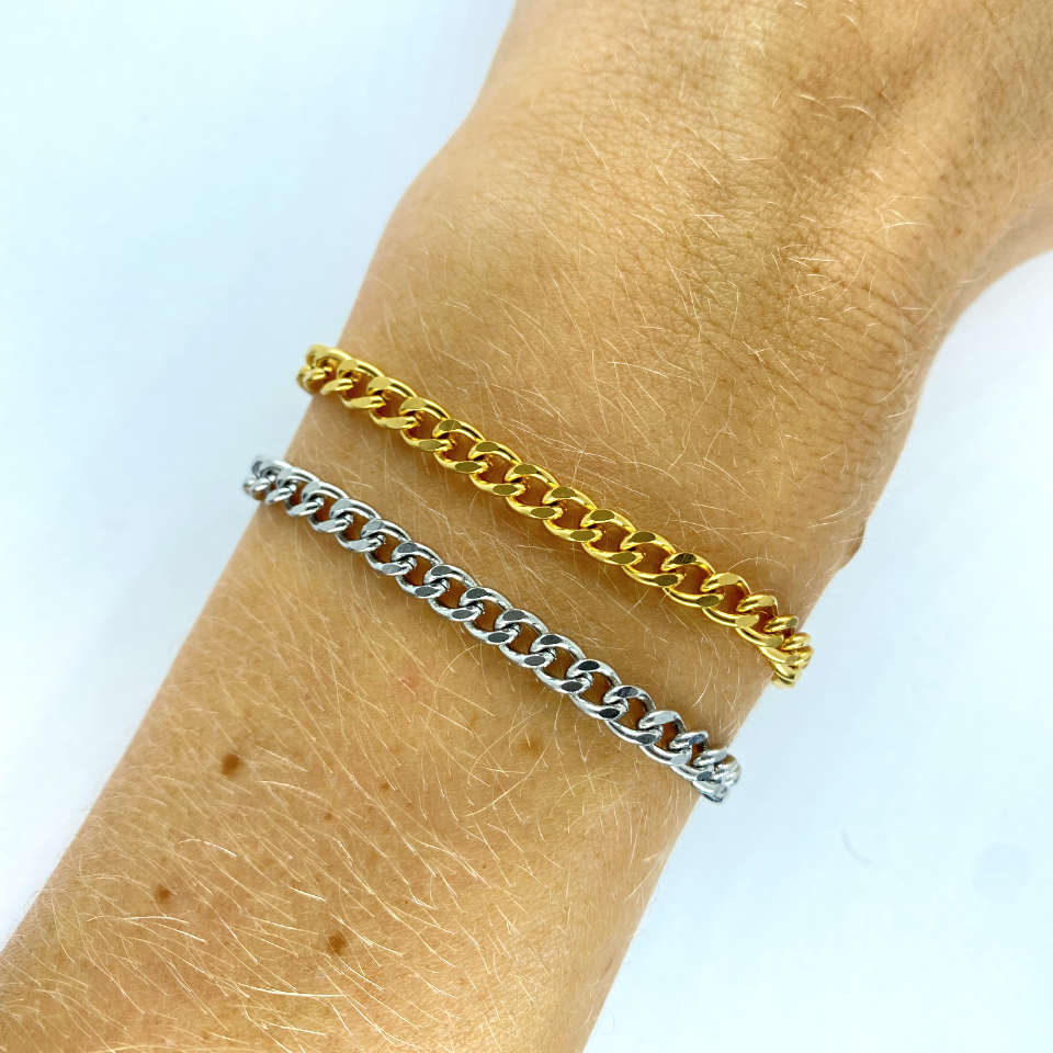 Cuban armbånd chain silver
