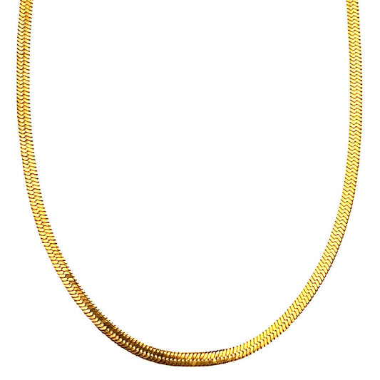 Medusa 3mm halskæde i guld