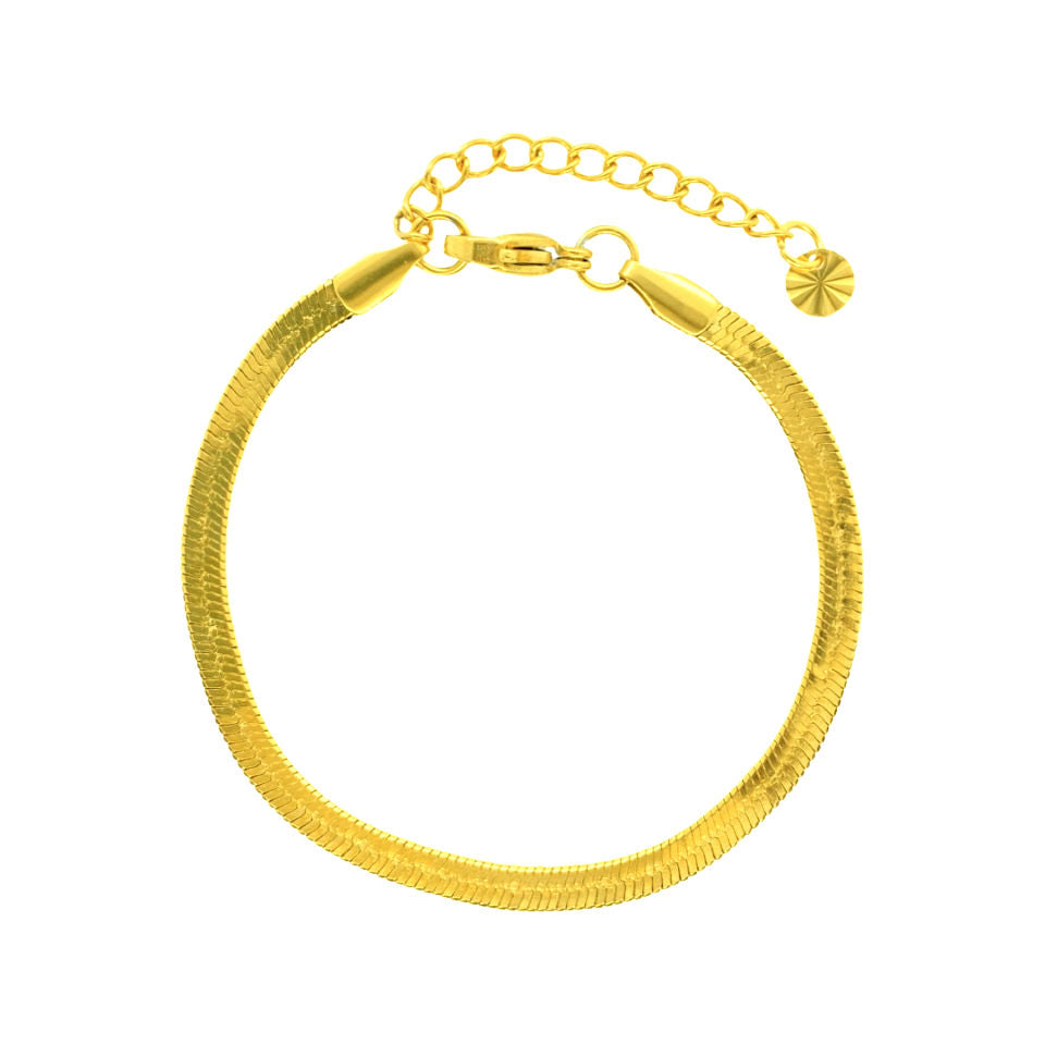 Medusa slange kæde armbånd guld 3mm