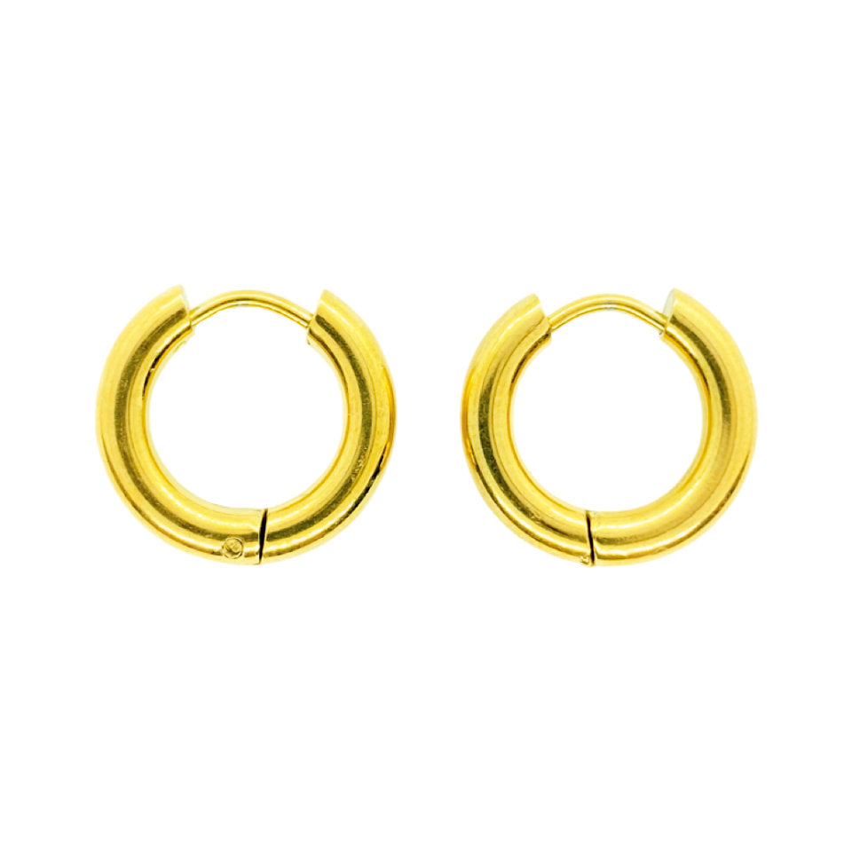 Vasikos 15mm ørering hoop rund guld