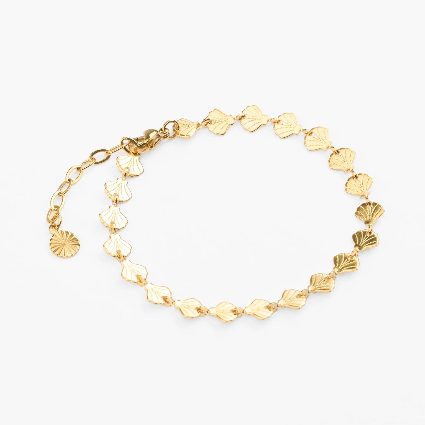 Achivada vandfast guld armbånd justerbar muslinge led