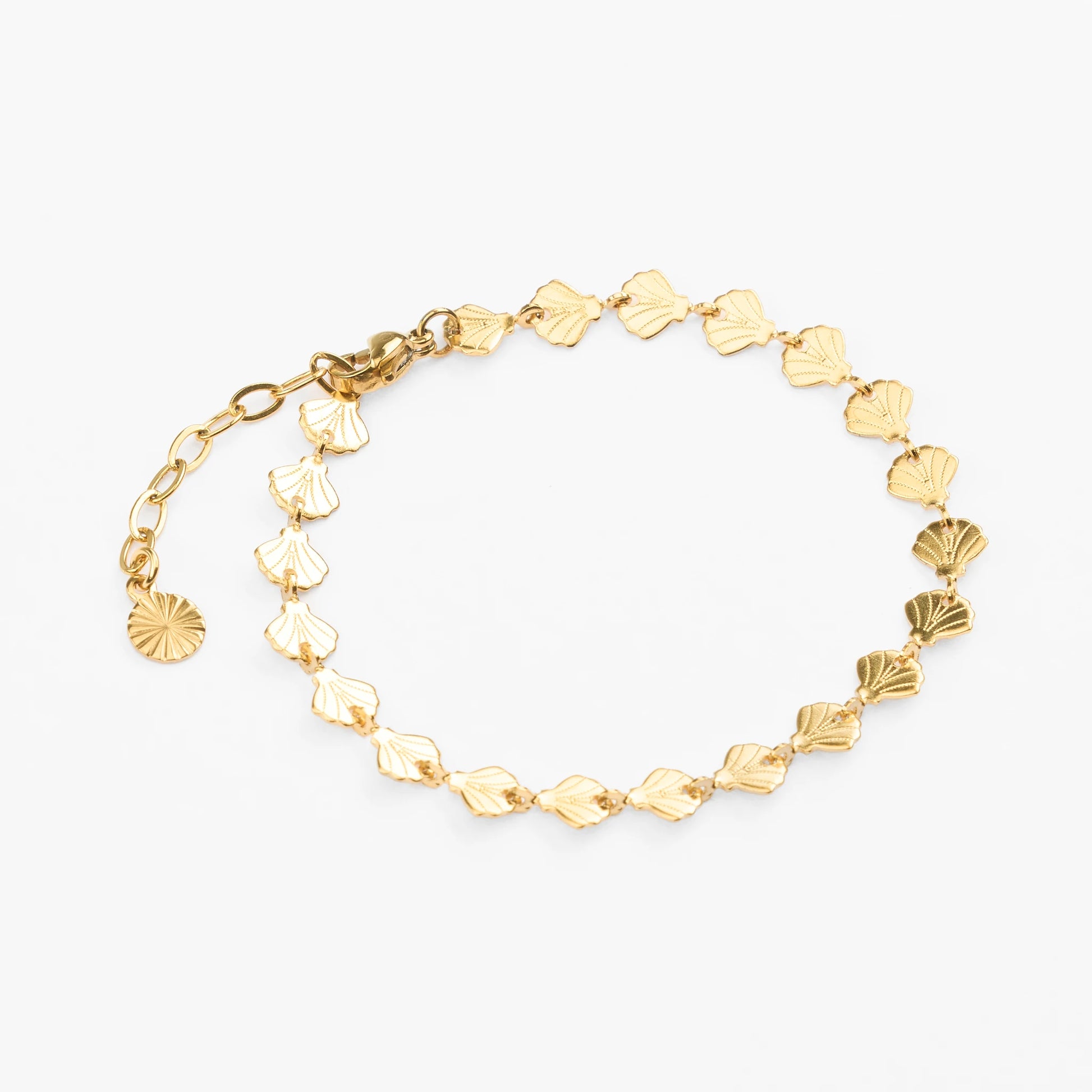 Achivada vandfast guld armbånd justerbar muslinge led