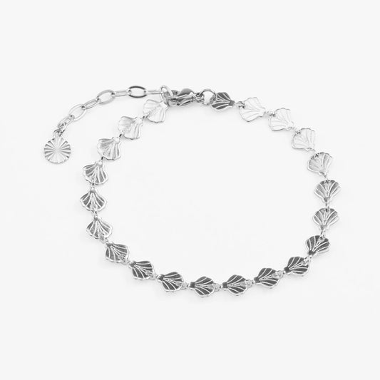 Achivada sølv armbånd med justerbare muslinge led