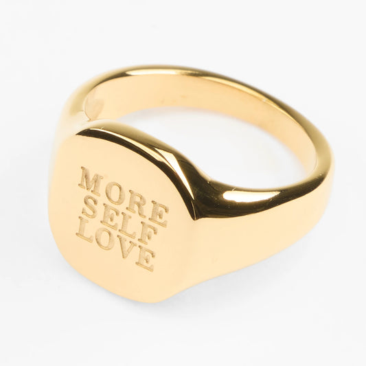 Agapi guld signetring med indgravering