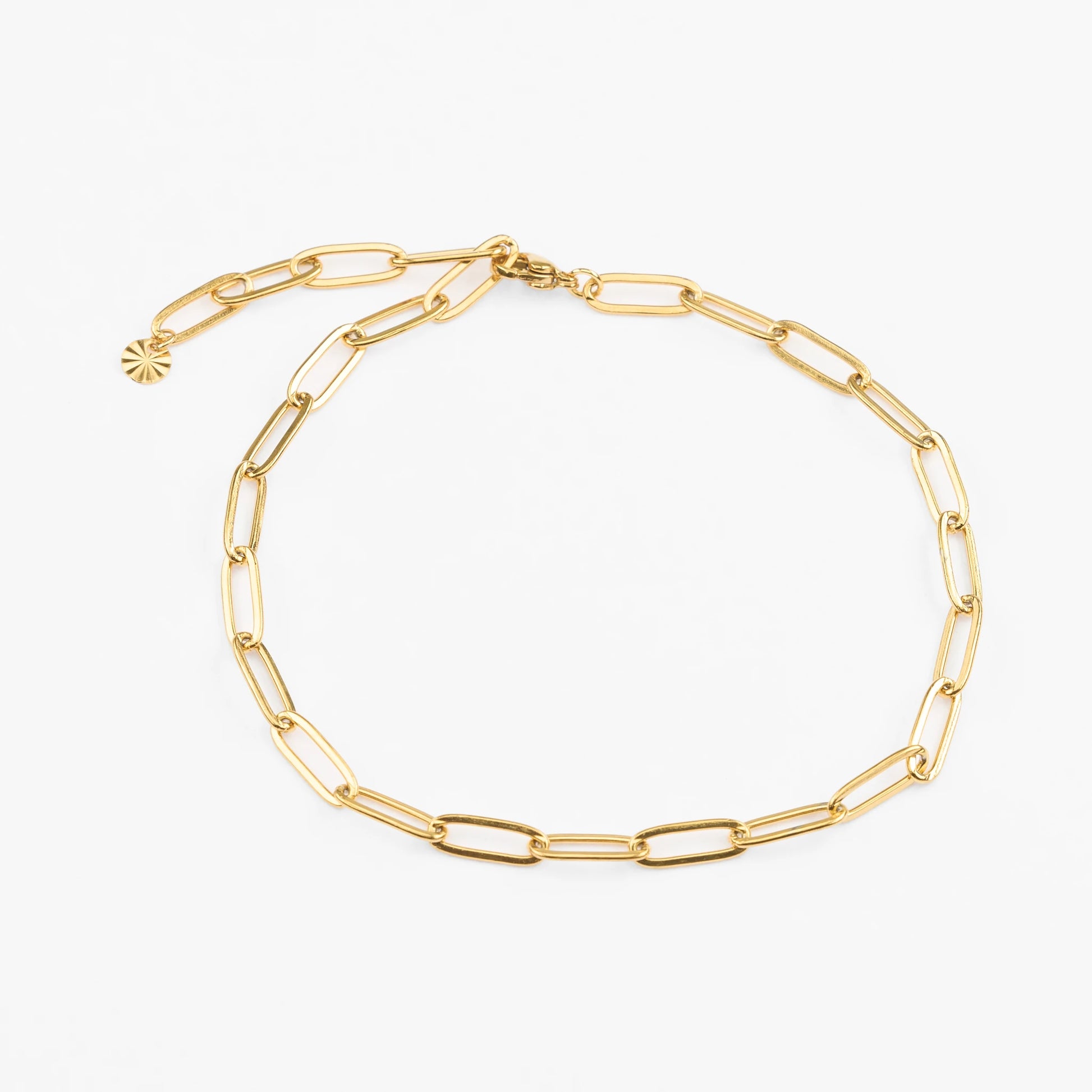 Alysida guld ankelkæde af clipse led