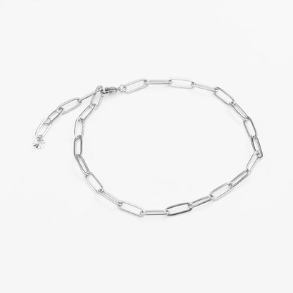 Alysida ankelkæde sølv clips vandfast