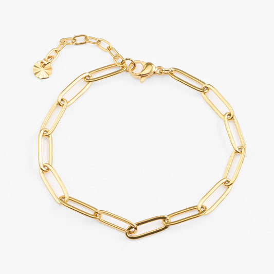 Alysida vandfast clips guld armbånd justerbart