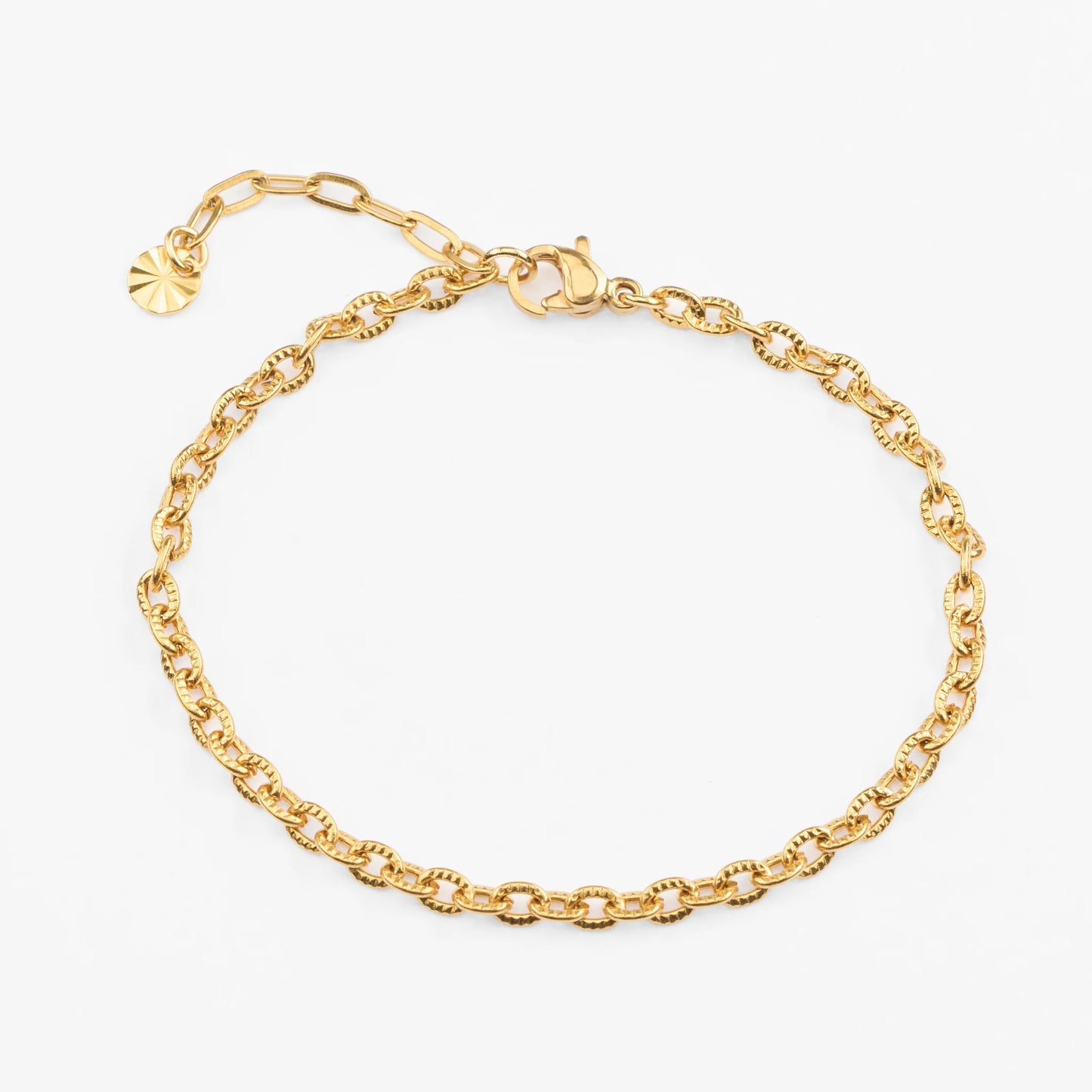 Ankyra vandfast guld ankerkæde armbånd