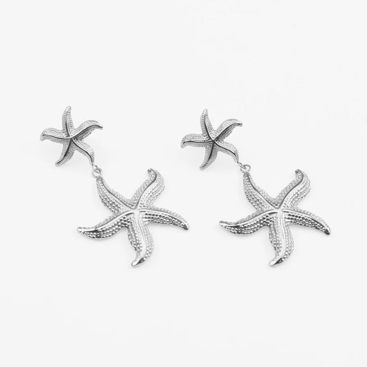 Asterias vandfaste søstjerne øreringe i sølv