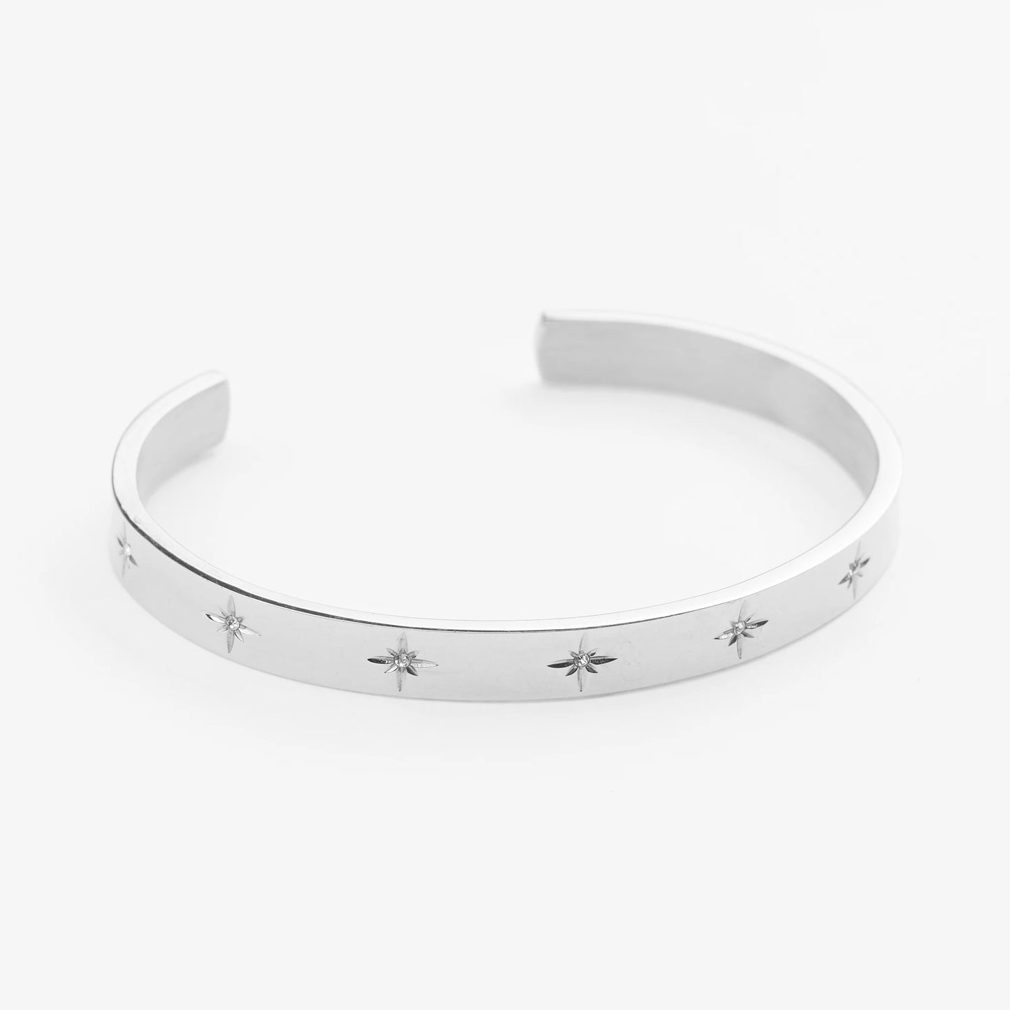 Asteri vandfast sølv bangle med sten