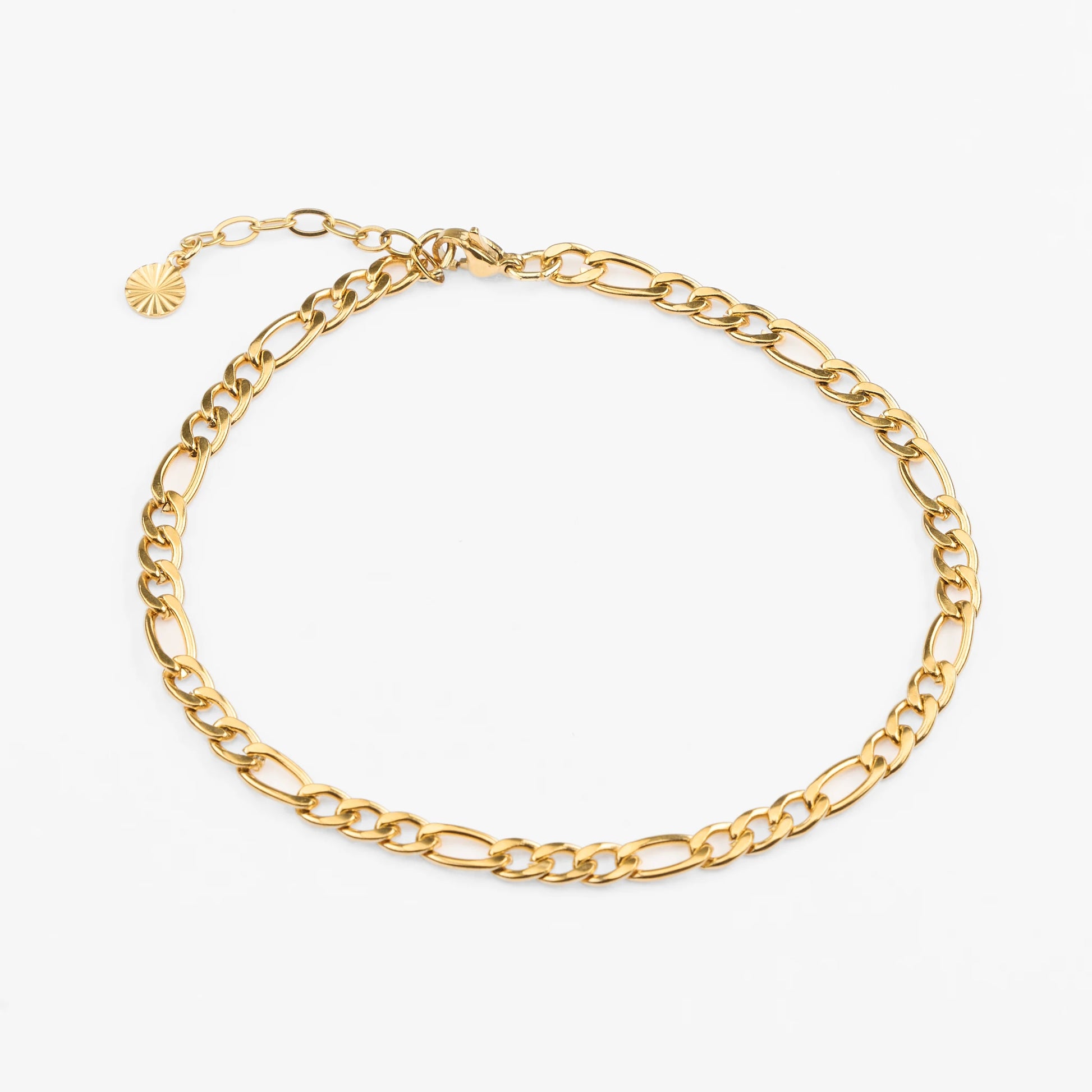 Figaro guld ankelkæde vandfast