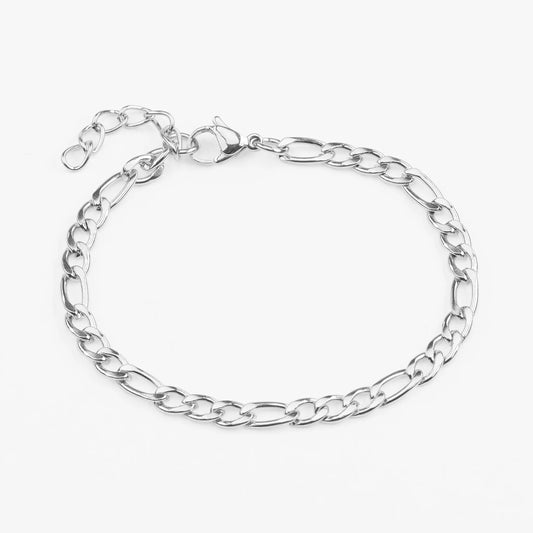 Figaro vandfast sølvarmbånd figaro led