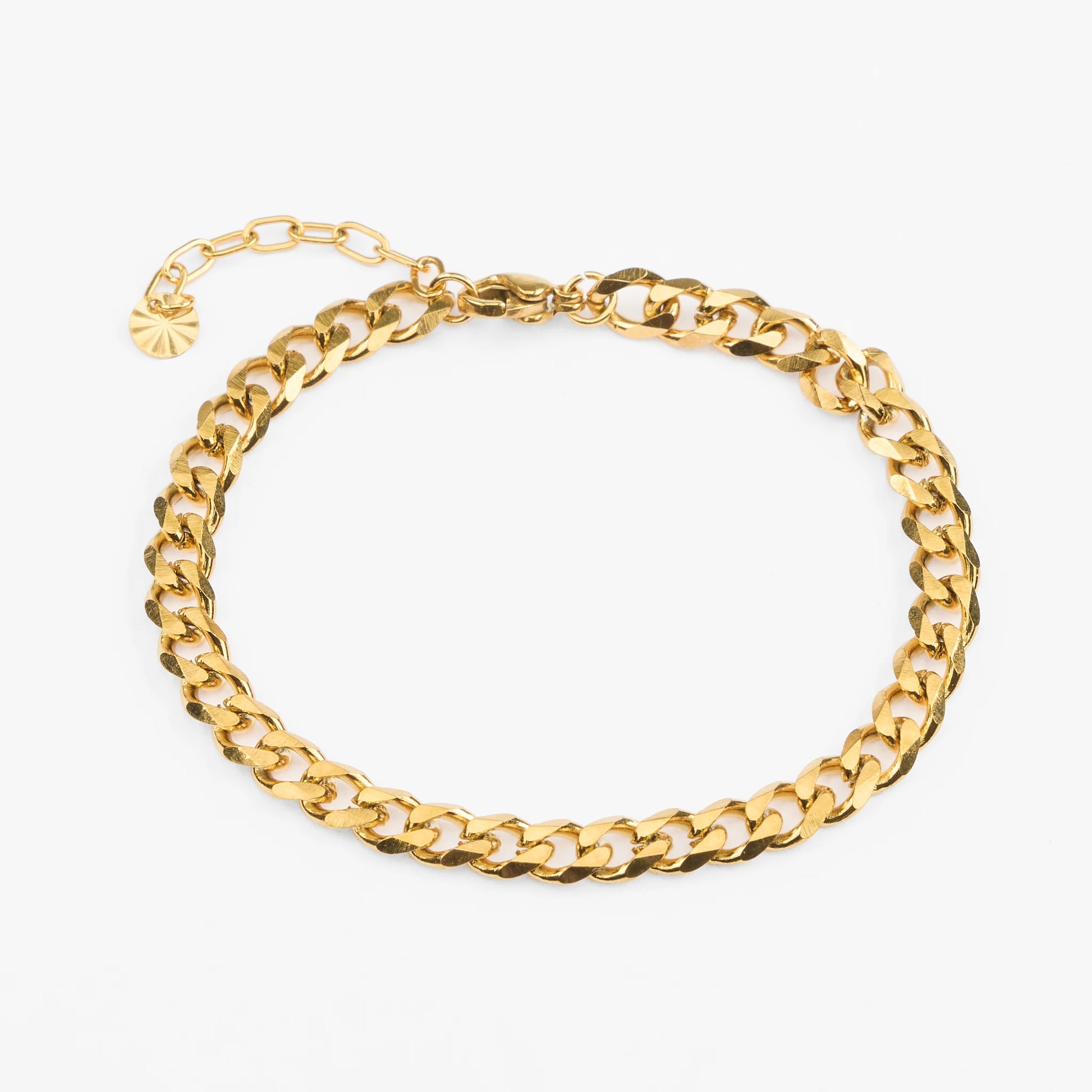 Hefaistos 4,5mm vandfast cuban guld armbånd