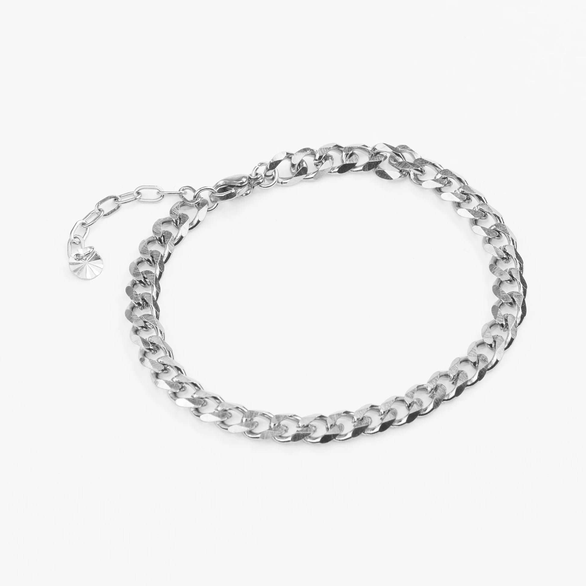 Hefaistos sølvarmbånd justerbart 4,5mm chunky