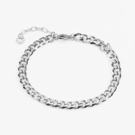 Hefaistos vandfast chunky sølv armbånd cuban 4,5mm