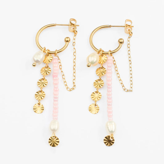 Helios guld hjemmelavede statement ørering vandfaste