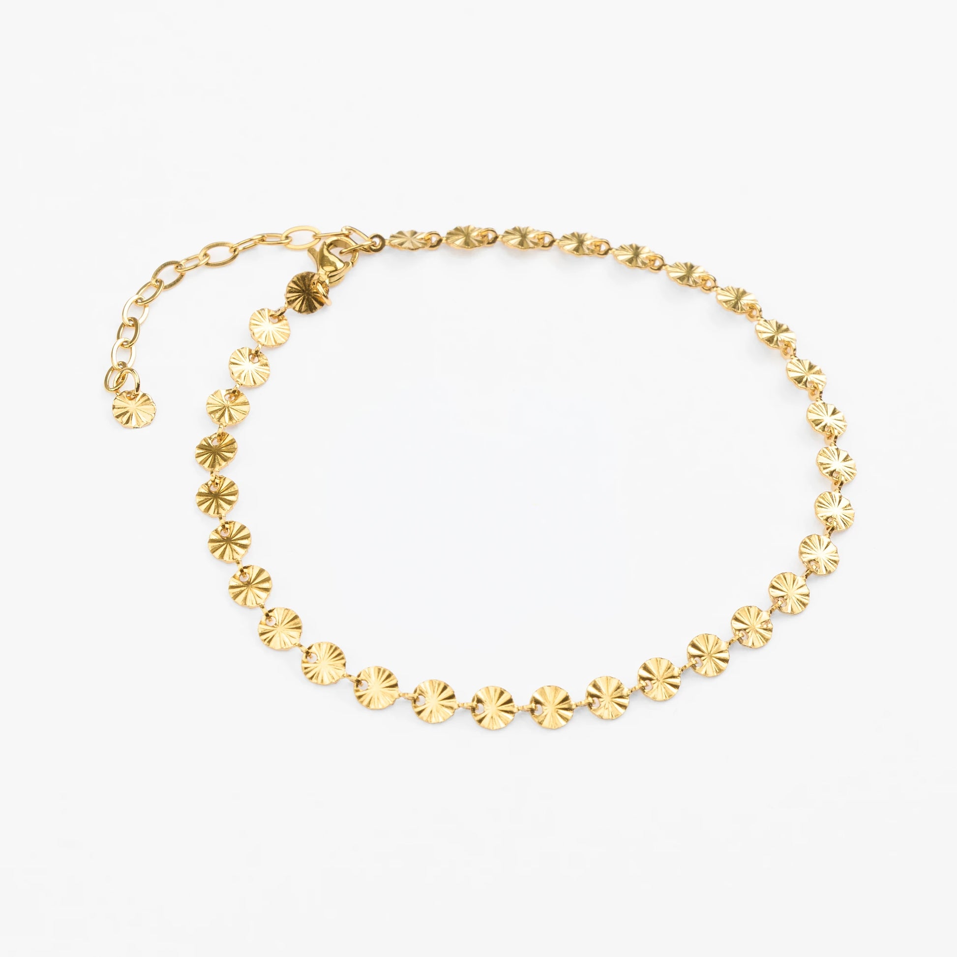 Helios vandfast ankelkæde i guld