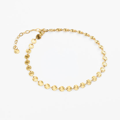 Helios vandfast ankelkæde i guld