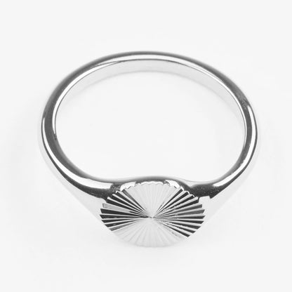 Helios sølv ring vandfast med solmotiv