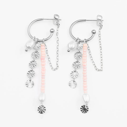 Helios sølv vandfaste statement øreringe hoops