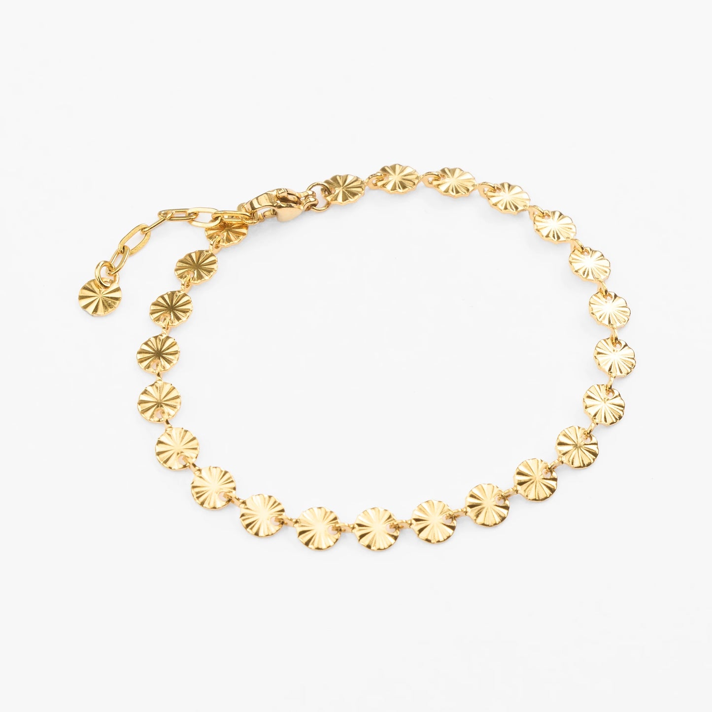 Helios sol armbånd i guld med 5mm led