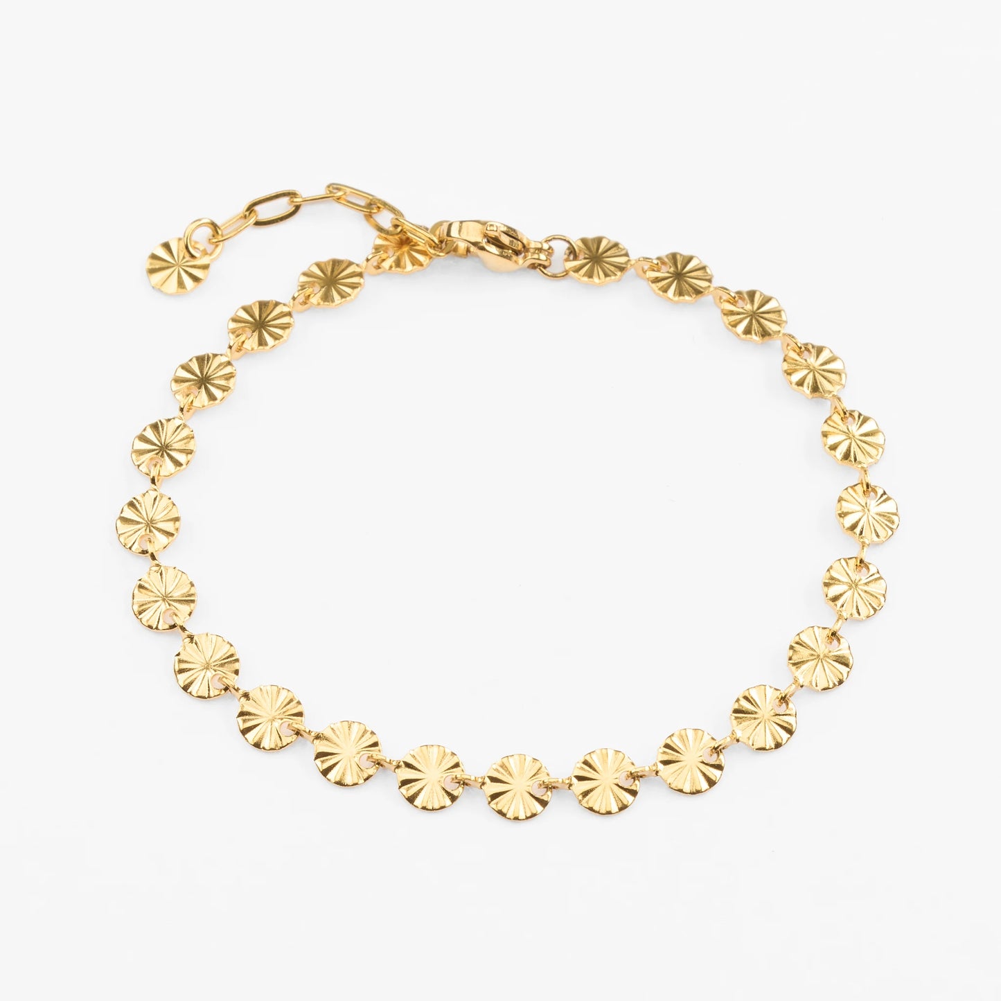 Helios vandfast guldarmbånd sol vedhæng