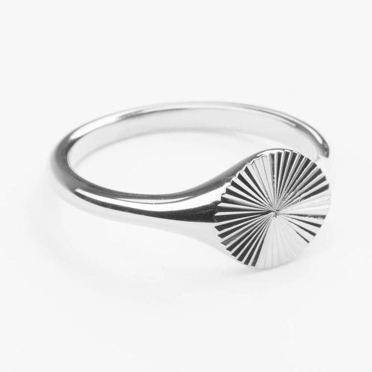 Helios vandfast sølvring bånd signet