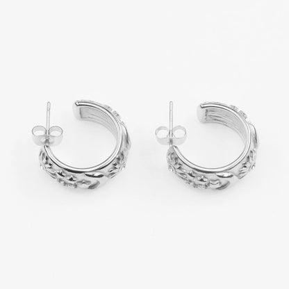 Vandfaste sølv hoops hyperion med stjerne himmel struktur