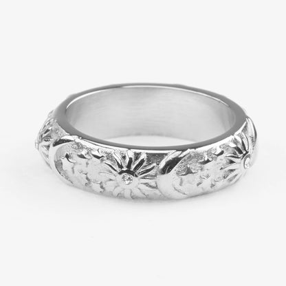 Hyperion vandfast sølvring bånd med stjernehimmel