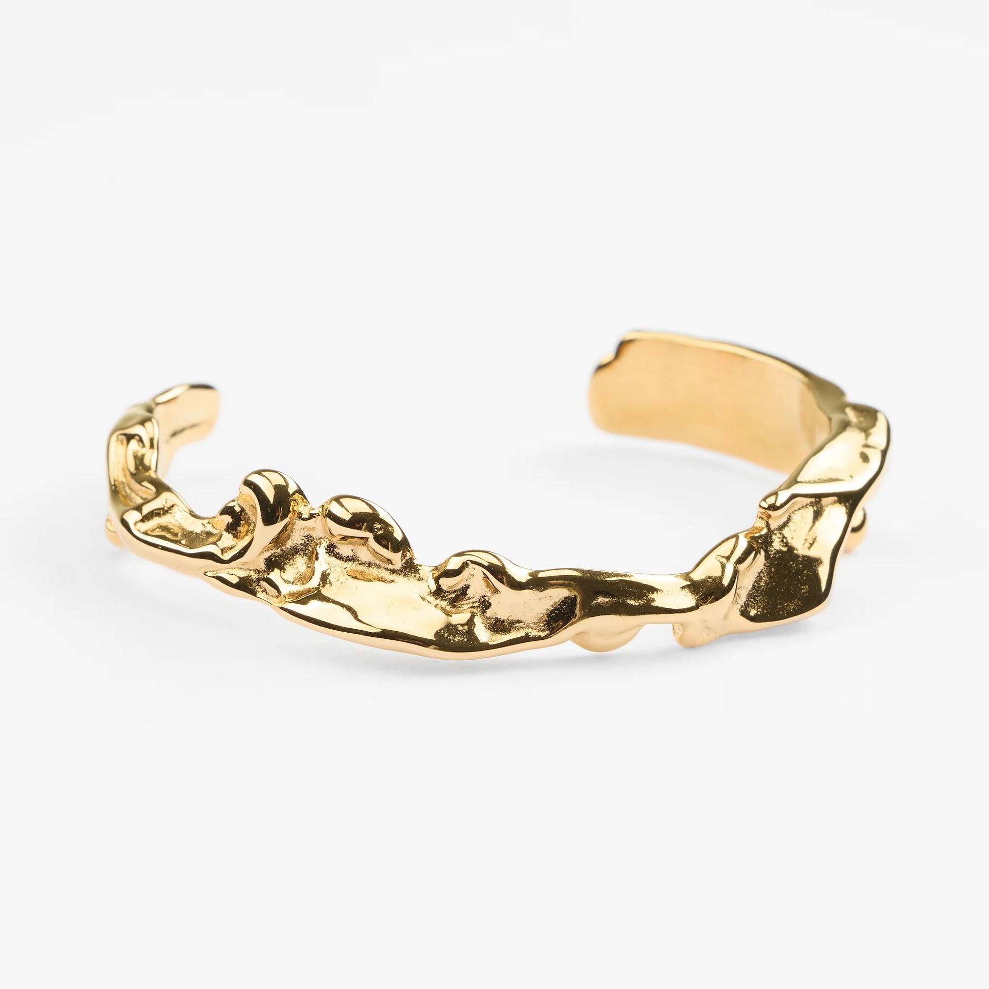 Katsaros guld armbånd bangle vandfast justerbart