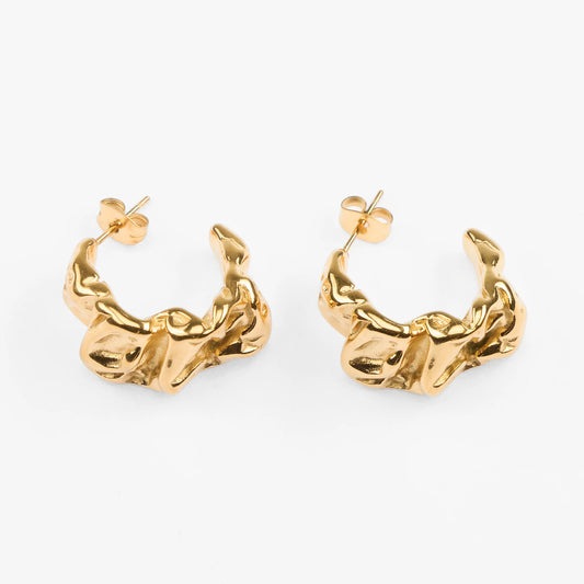 Katsaros guld øreringe vandfaste creoler