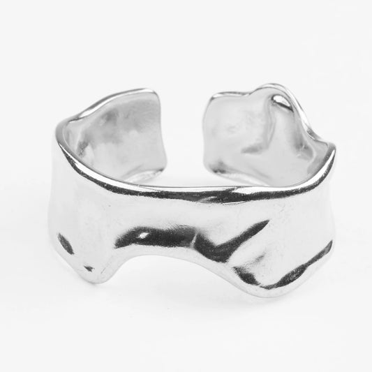 Lefkas justerbar sølvring chunky struktur