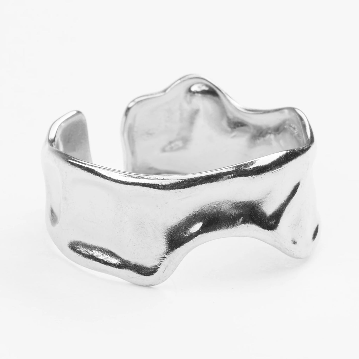 Lefkas vandfast justerbar sølv signetring