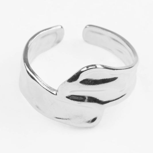 Leiomeno vandfast sølv ring justerbar krammer design