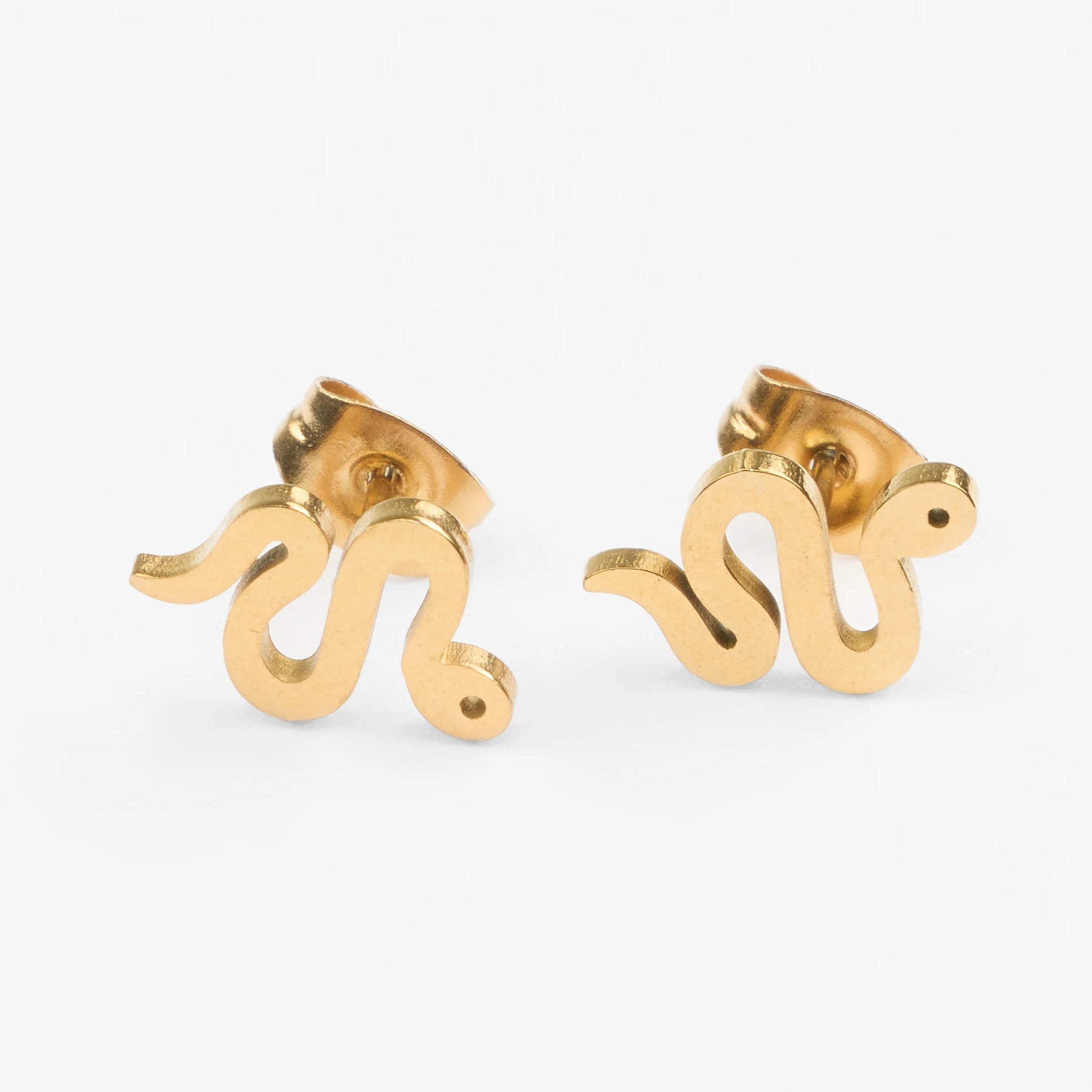 Medusa guld ørestikker slangeformet motiv stud