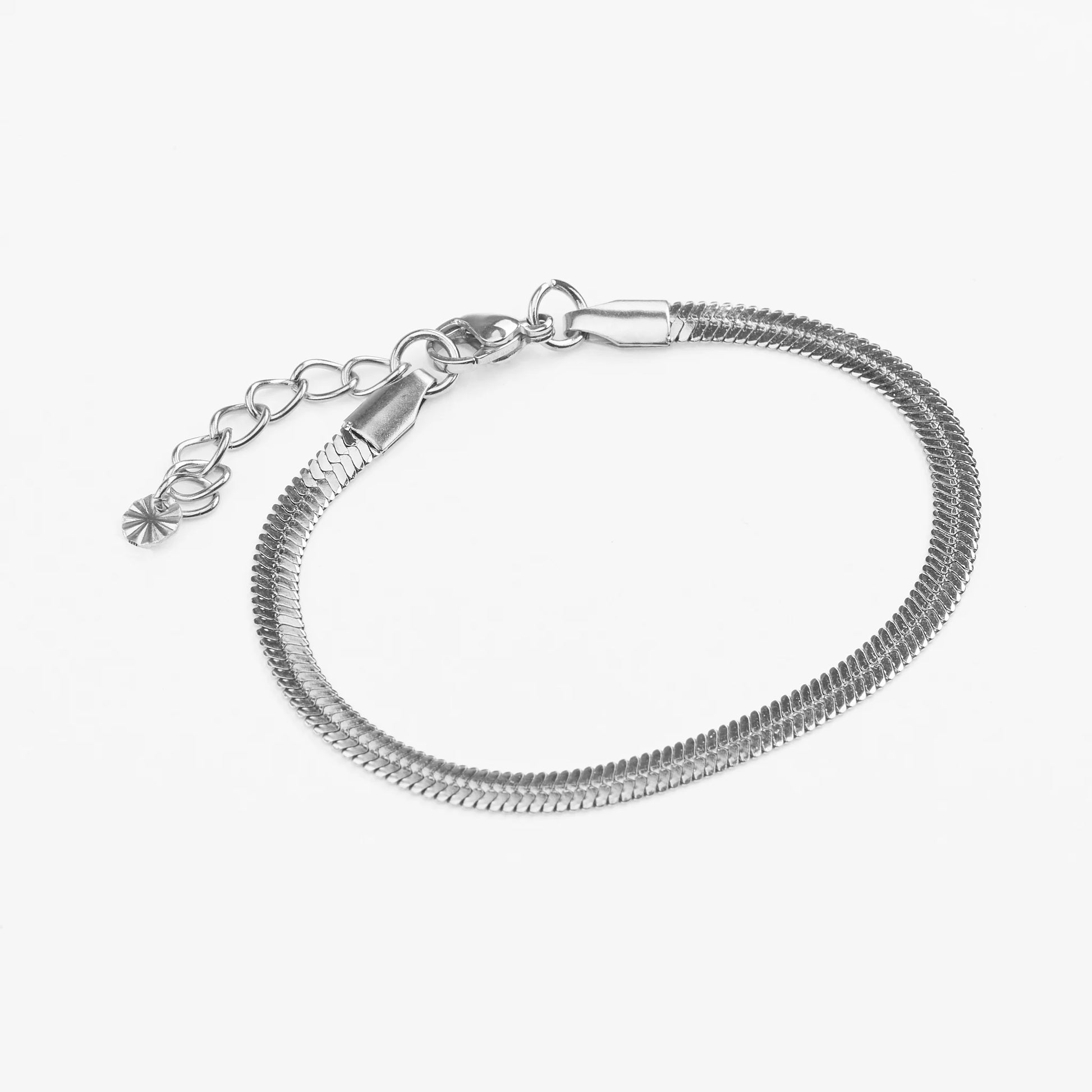 Medusa justerbar slangekæde armbånd 3mm sølv