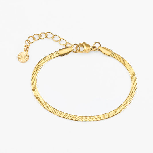 Medusa sildeben guld armbånd 4mm