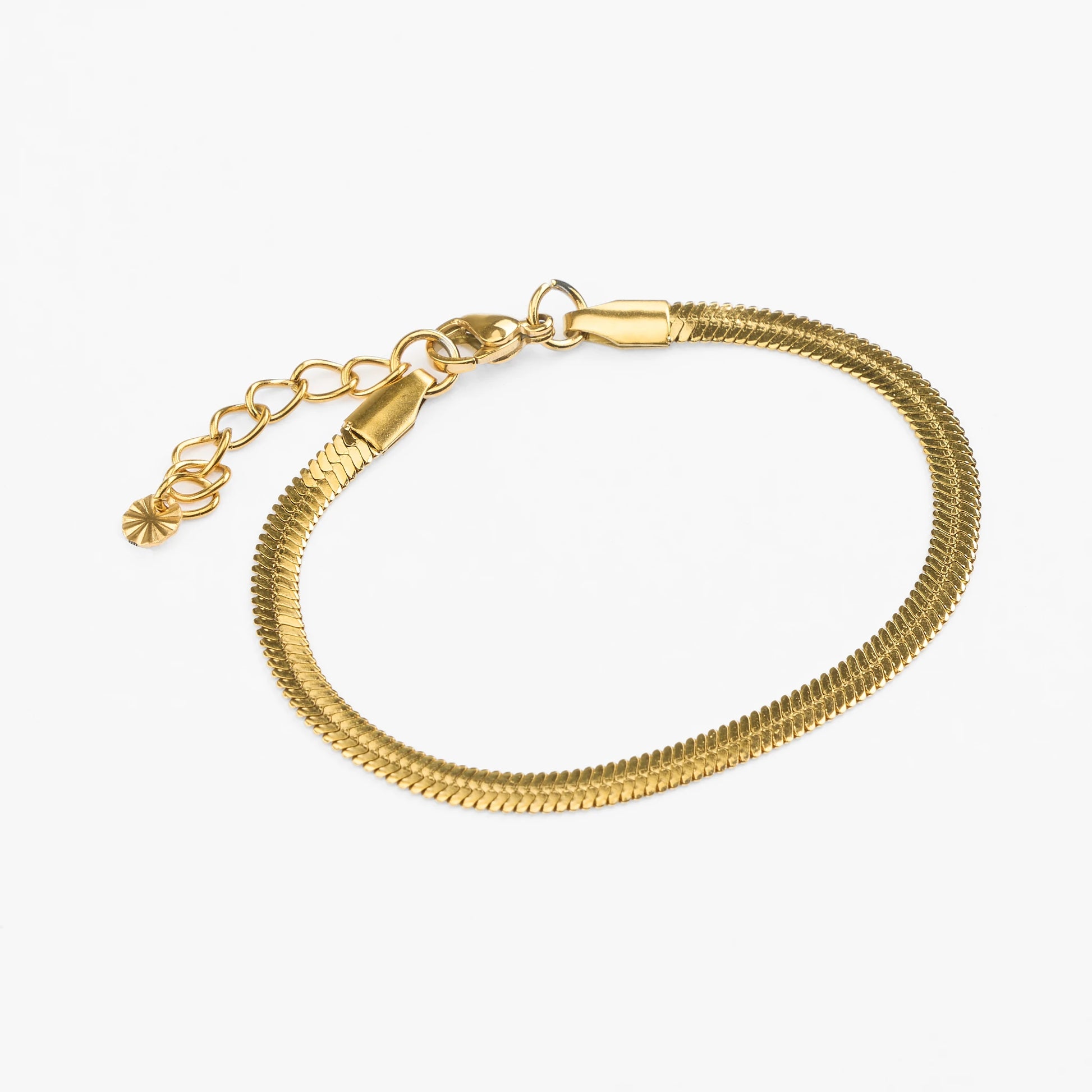 Medusa slangekæde armbånd 3mm guld vandfast