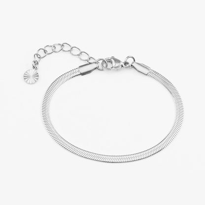 Medusa vandfast bredt sølv slange armbånd 4mm