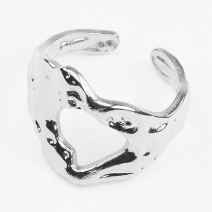 Mykonos sølv vandfast justerbar ring klippe design