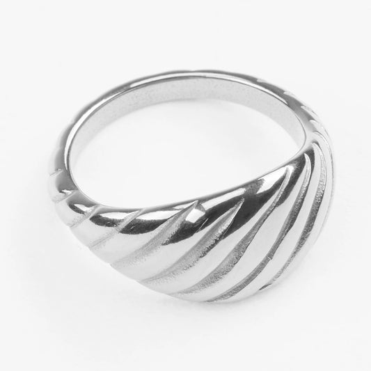 Nero sølv ring slidstærk croissant