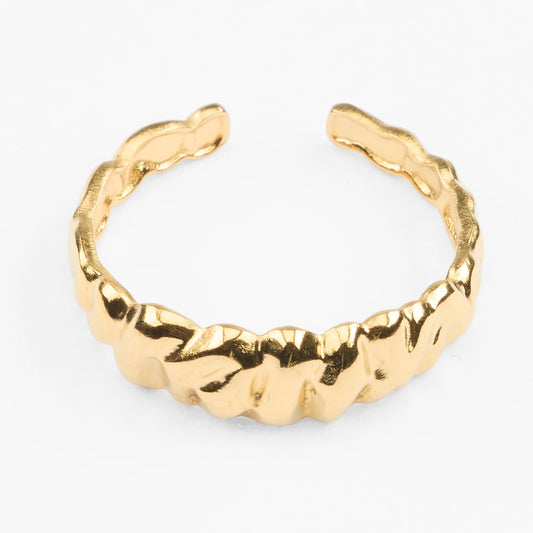 Olympos vandfast guld fingerring justerbar