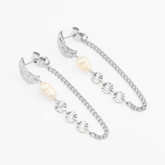 Sarra vandfaste sølv kædeøreringe med stud 