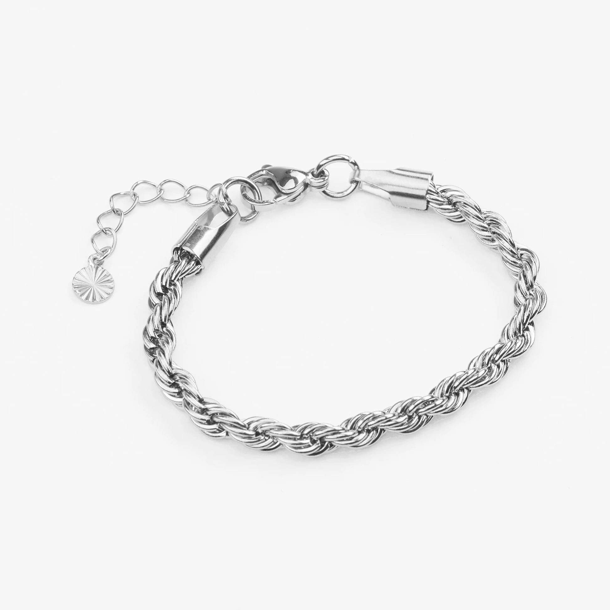 Skoini sølv rebkæde snor armbånd 5mm