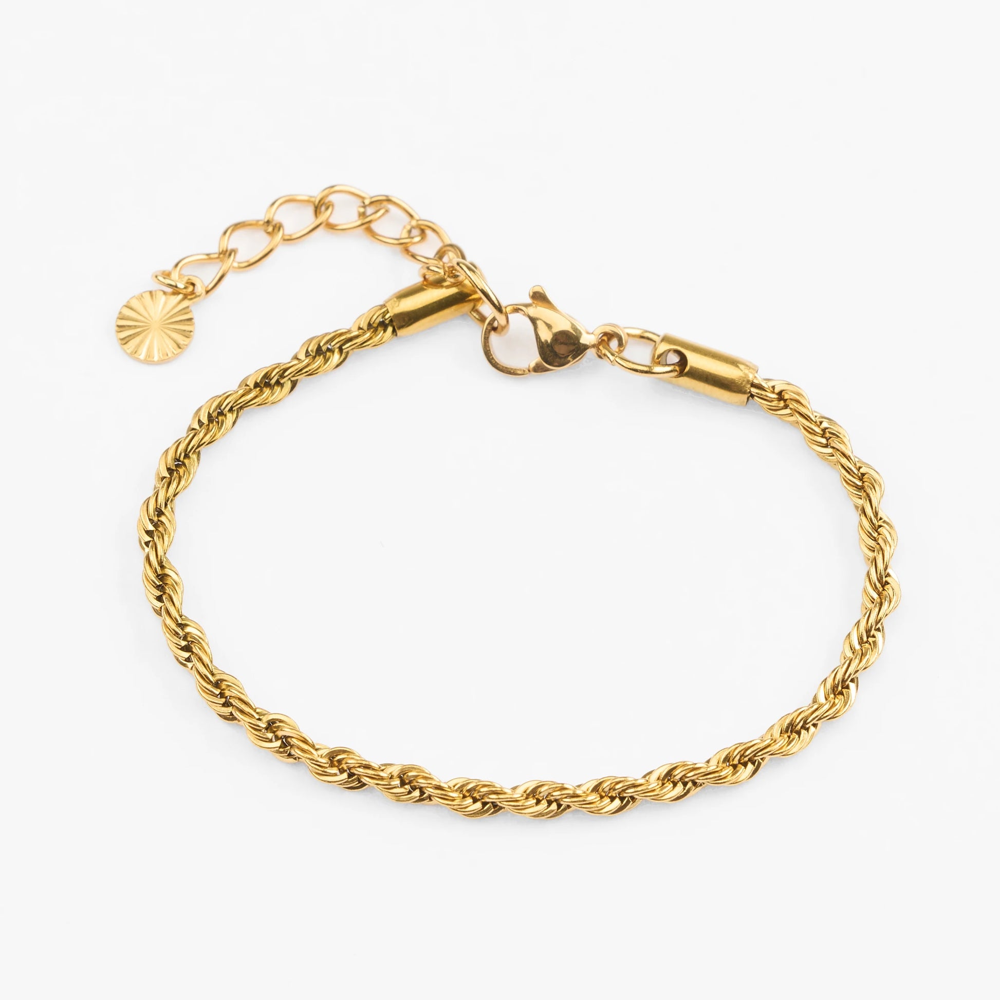 Skoini vandfast reb guldkæde armbånd